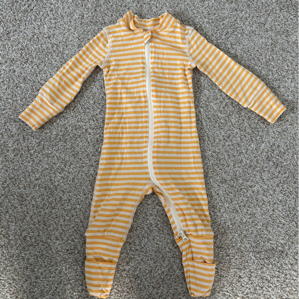 Hanna Andersson Striped Yellow Baby Sleeper-HannaSoft